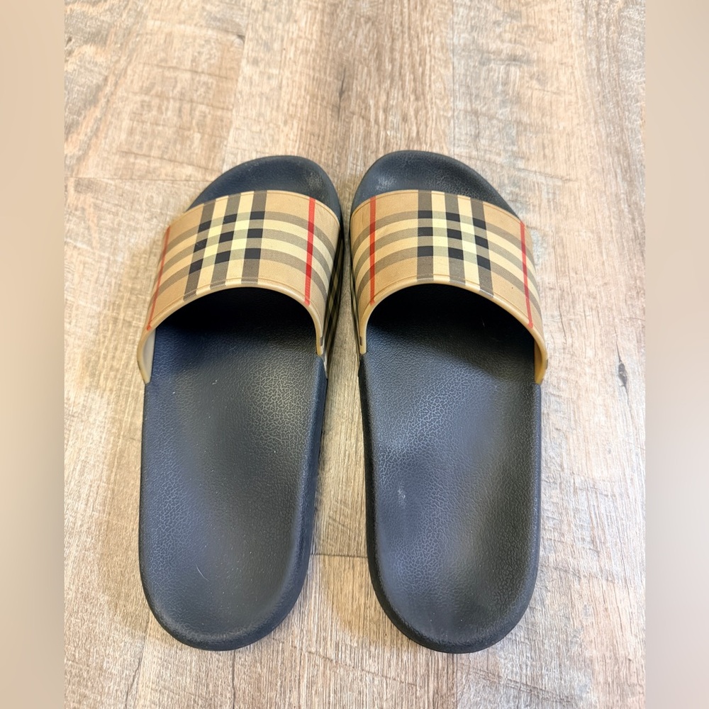 Bruberry Women's Furley Vintage Check Slide Sandals - size 40